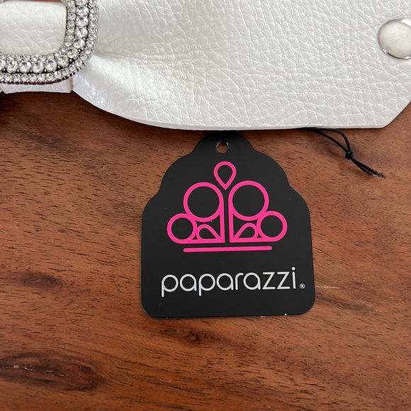 PAPARAZZI White Faux Leather Bracelet - Picture 6 of 6